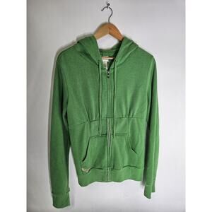 Vintage Y2K Diesel Distressed Gree Zip Up Hoodie Butterfly Size Large